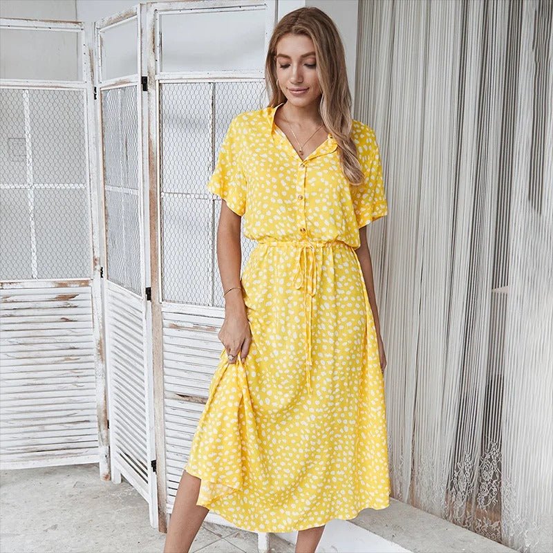 Ellano | Elegant Multicolored Summer Dress Davis