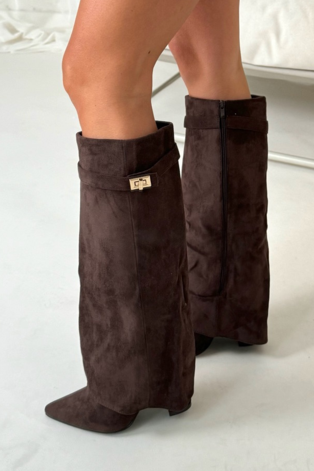 Women's Knee High Boots | Metal Buckle