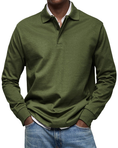 ALJUR - CASUAL LONGSLEEVE POLO