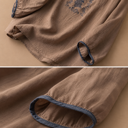 Rosalie Linen Floral Blouse
