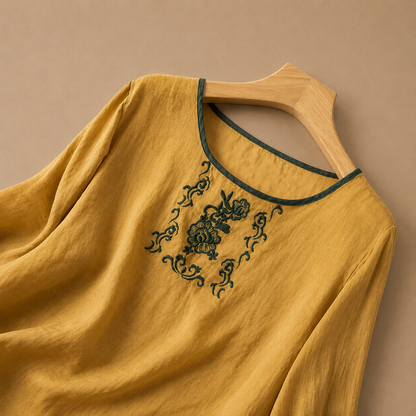 Rosalie Linen Floral Blouse
