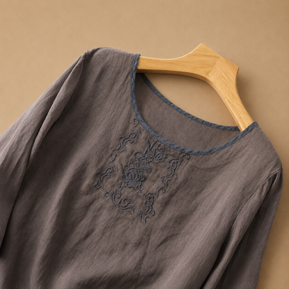 Rosalie Linen Floral Blouse