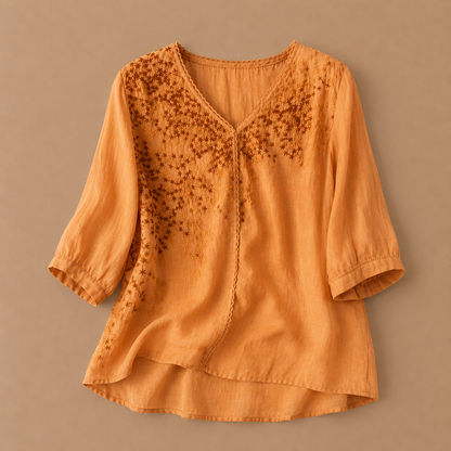 Talia Cotton Linen Blouse