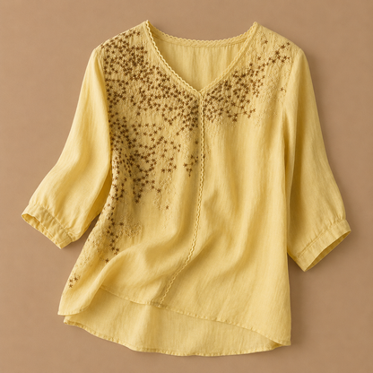 Talia Cotton Linen Blouse