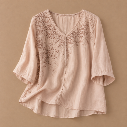 Talia Cotton Linen Blouse