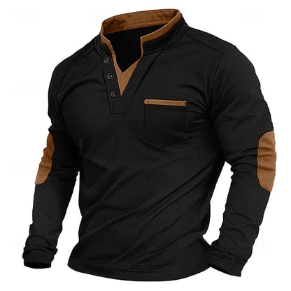 DYLAN – CONTRAST DETAIL LONG-SLEEVE SHIRT