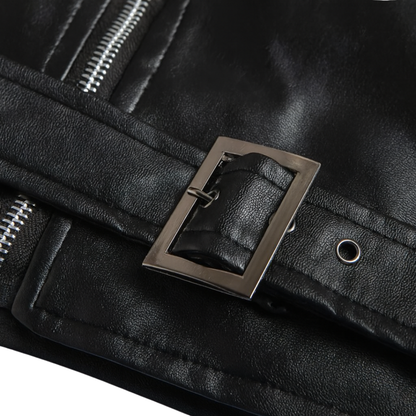 RYDER – CLASSIC BLACK LEATHER BIKER JACKET